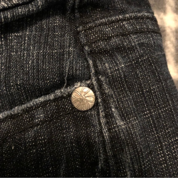 Unique Black Jean Mermaid Flare Skirt Diamanté Accents on back pockets Size 5 - Picture 11 of 16